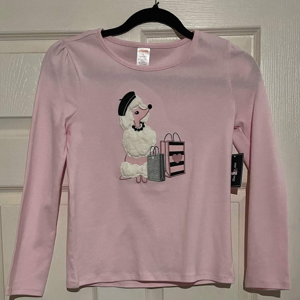 Gymboree pink poodle shirt NWT